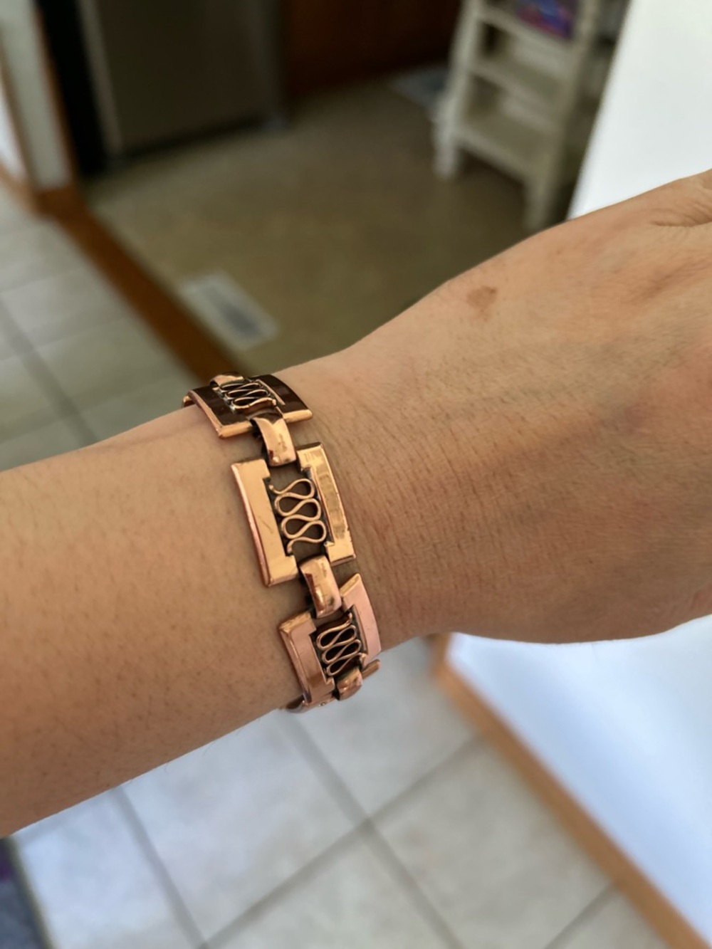 Renoir Vtg Copper link Bracelet Unisex - Picture 5 of 9